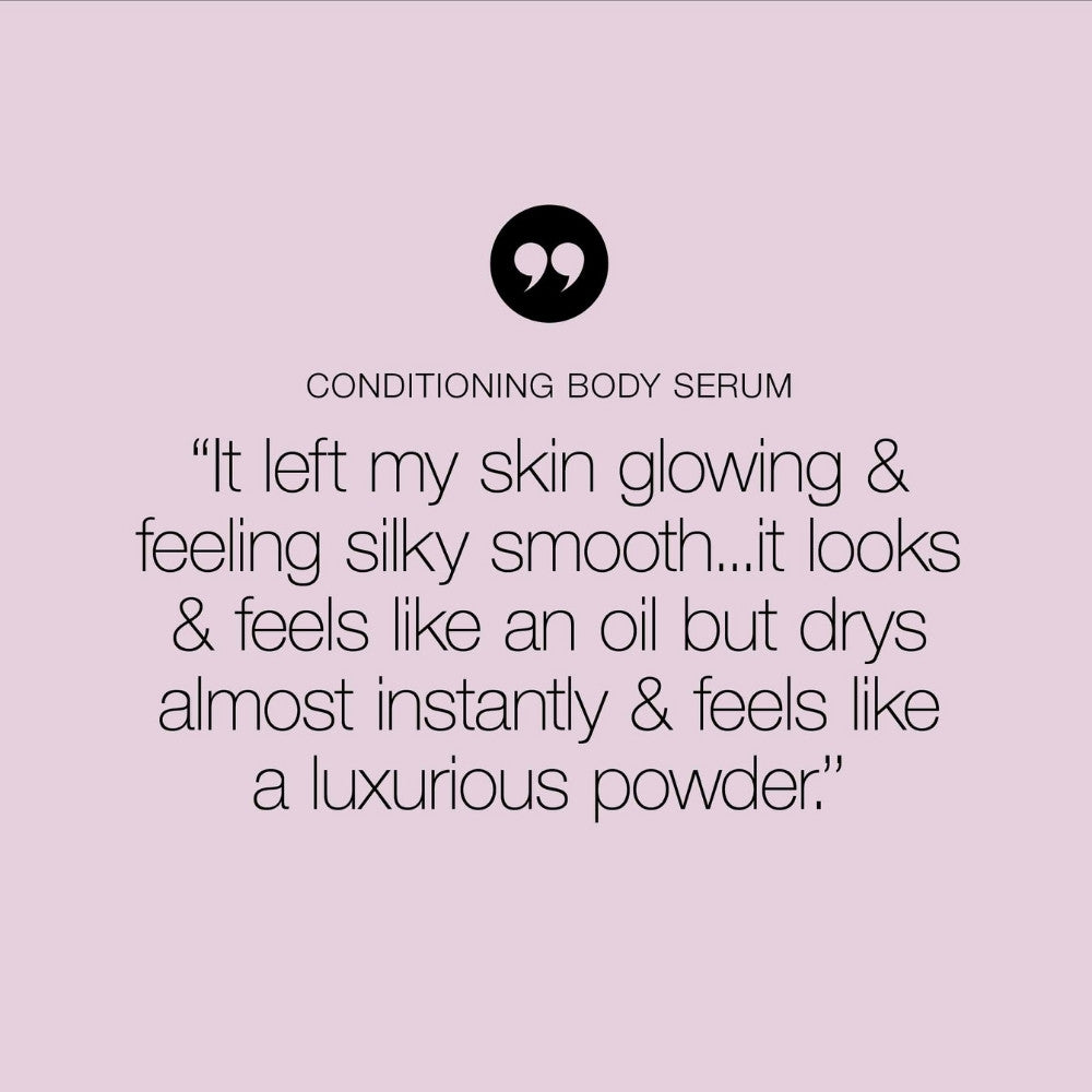 "It left my skin glowing & feeling silky smooth" 5 star customer review of ARK's Conditioning Body Serum
