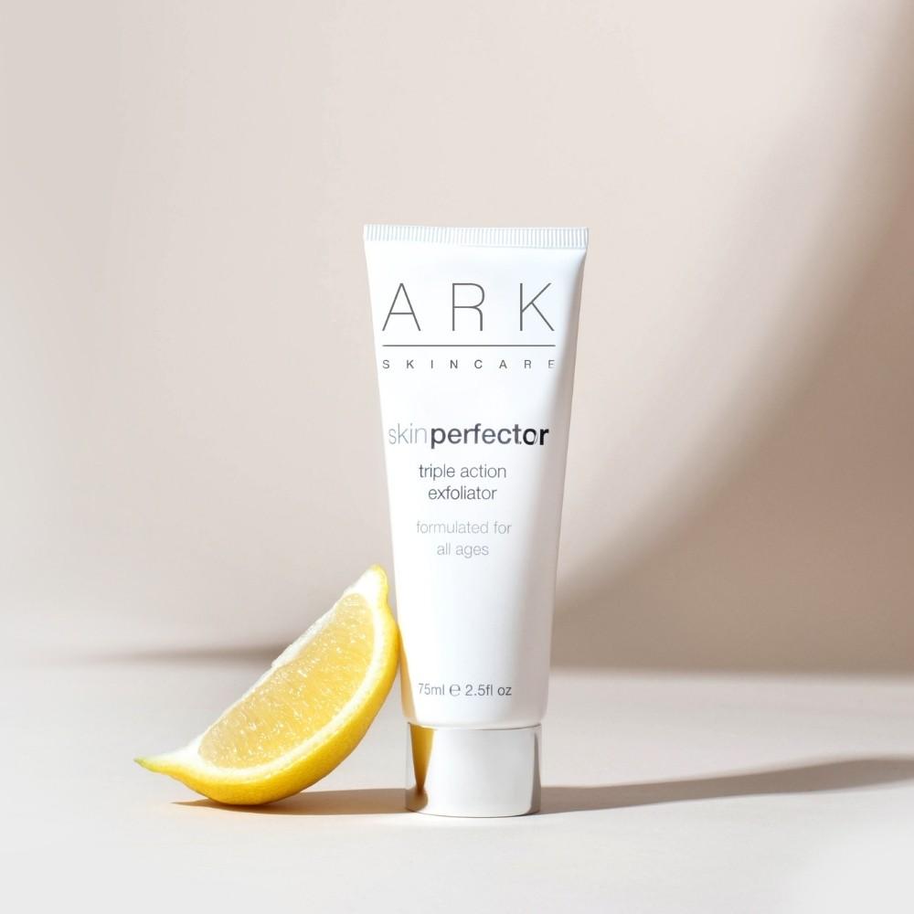 ARK's triple effect exfoliating facial wash, the key to smooth skin. Natural Bamboo micro spheres help to slough debris