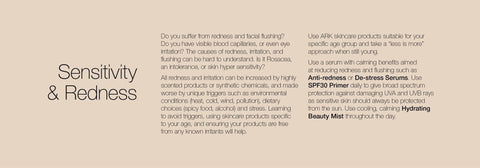 Products for sensitive skin, formulated to protect your skin against irritants and reduce the signs of redness