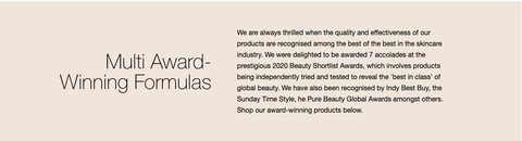 Multi Award-Winning Formulas