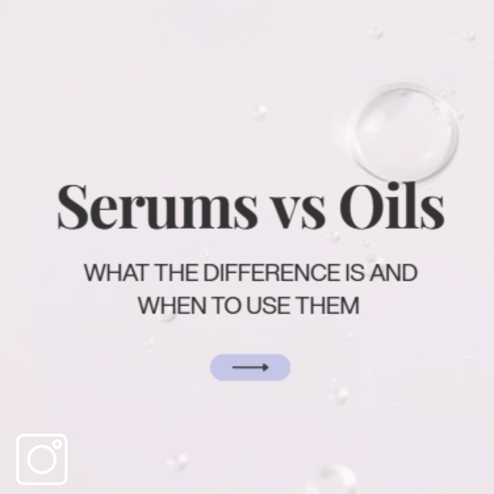Serum vs oils educational post