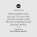 "My skin is starting to look plumper already" 5 star review on ARK's Firming Serum, from customer Janice H