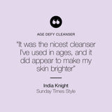 "It was the nicest cleanser I've used in ages & it did appear to make my skin look brighter'" beauty guru India Knight